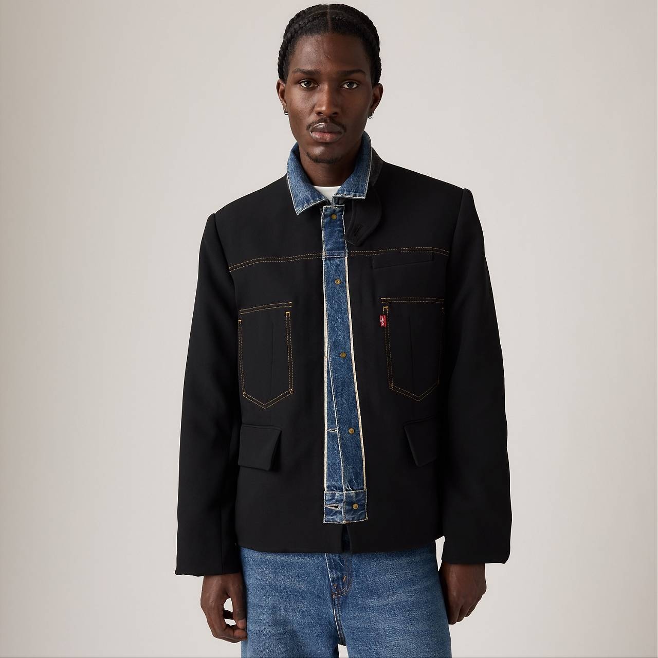 LEVI’S® X SACAI MEN’S DENIM X METELASSE TWILL REVERSIBLE BLOUSON - 3