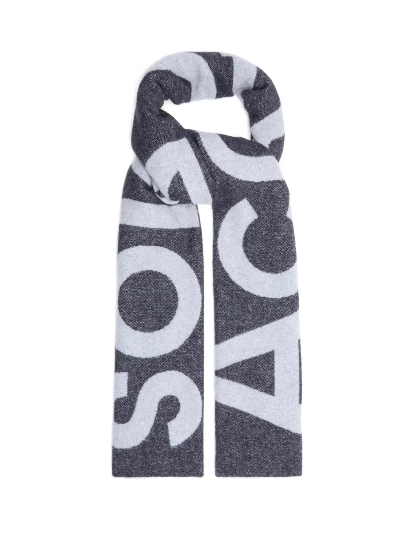 Toronty logo-jacquard wool-blend scarf - 1