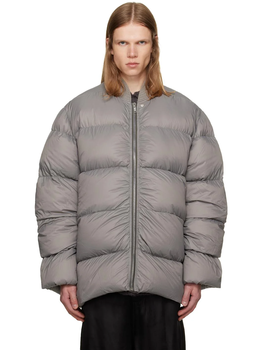 Taupe Tower Classic Flight Down Jacket - 1