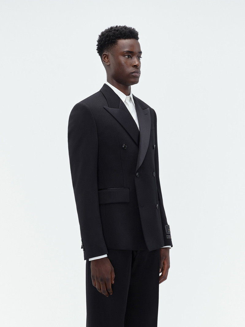 DOUBLE BREAST TUXEDO JACKET-BLACK 7