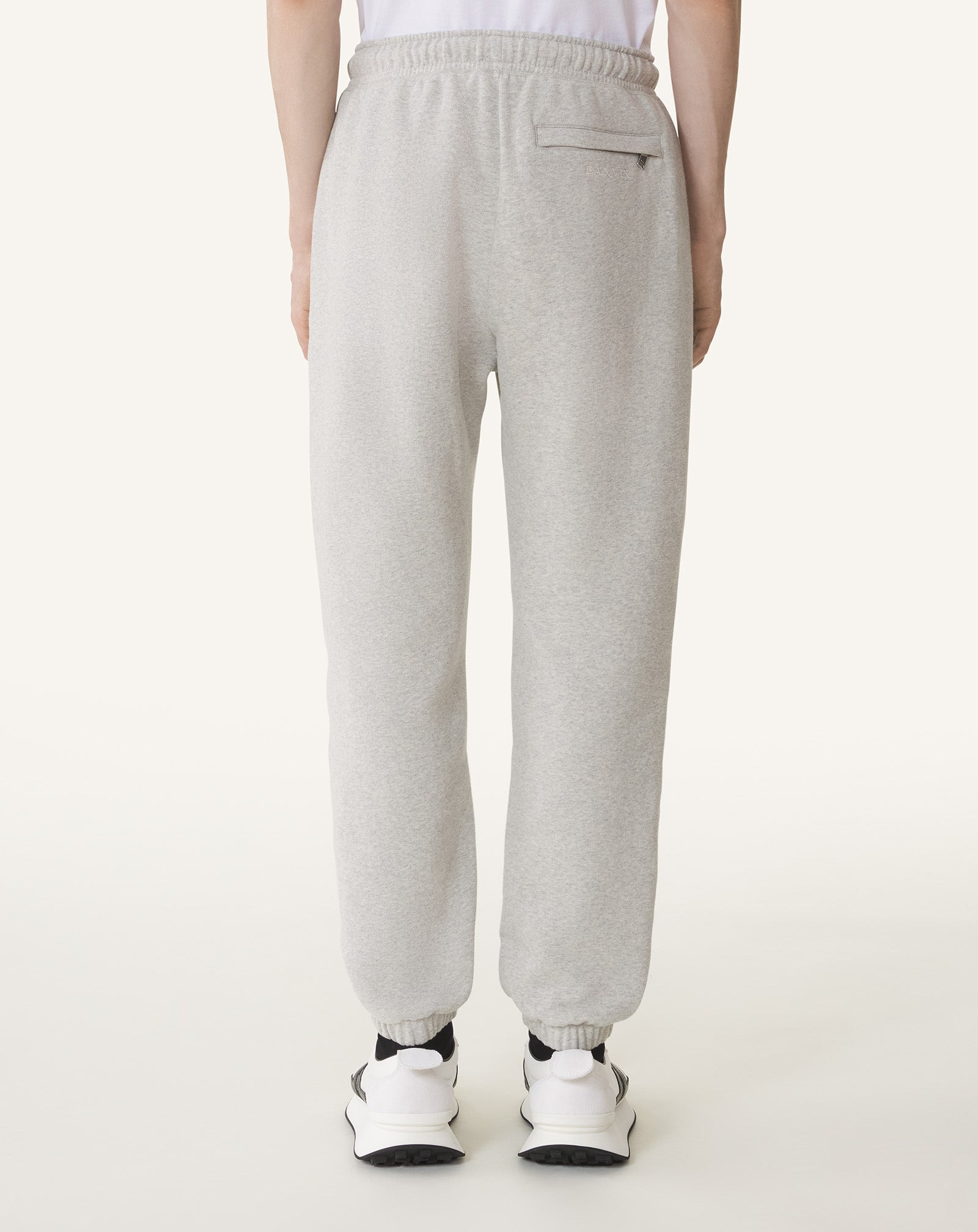 COTTON AND CASHMERE JOGGER PANTS - 4