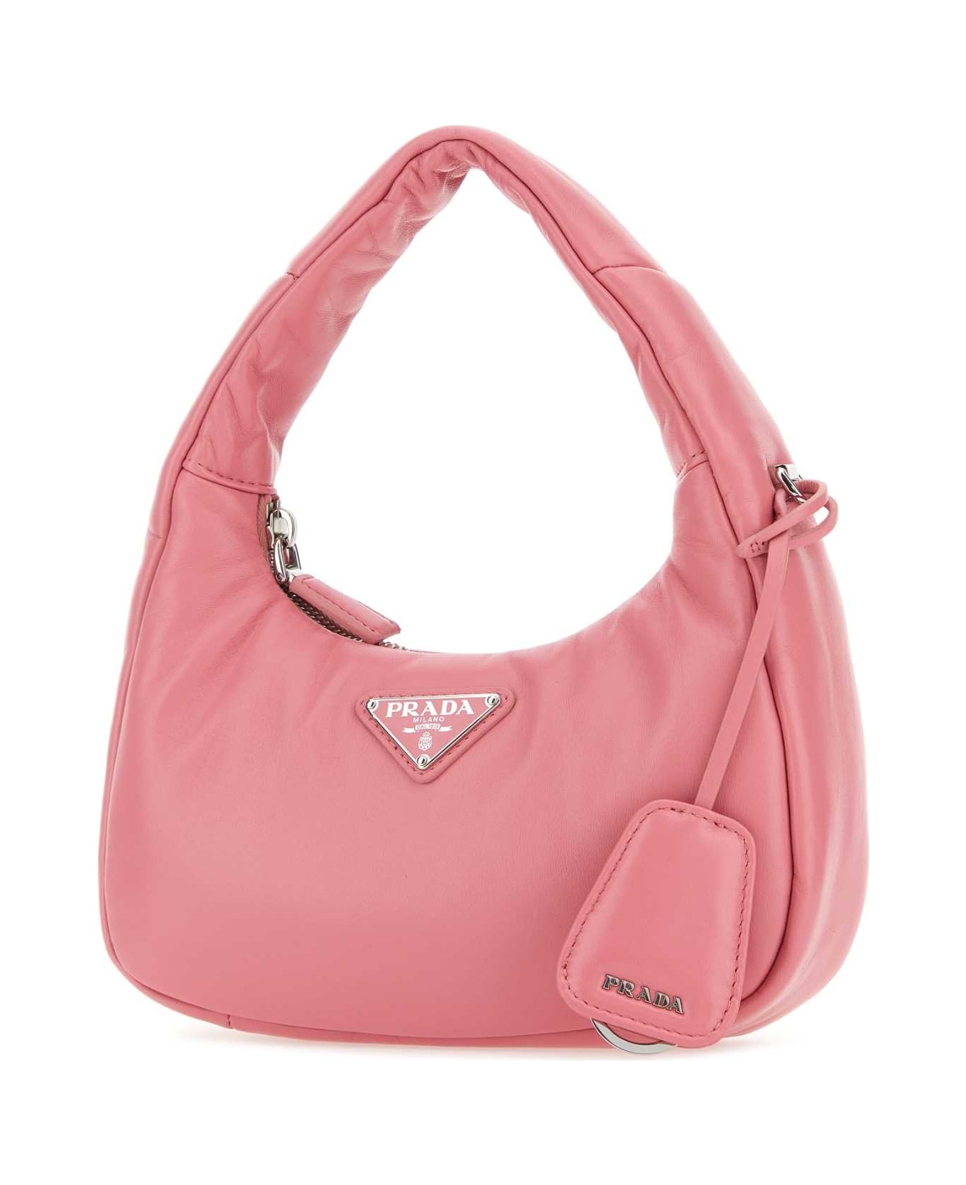 Pink Nappa Leather Mini Prada Soft Handbag - 2