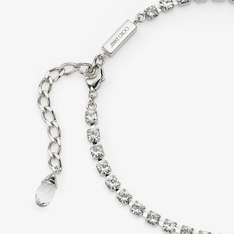 JIMMY CHOO Saeda Anklet
Silver-Finish Metal Anklet with Crystal outlook