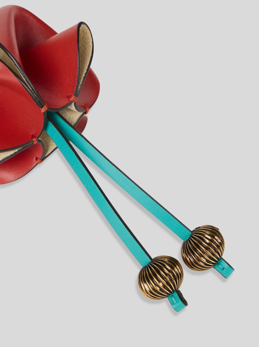 LEATHER FLOWER CHARM - 3