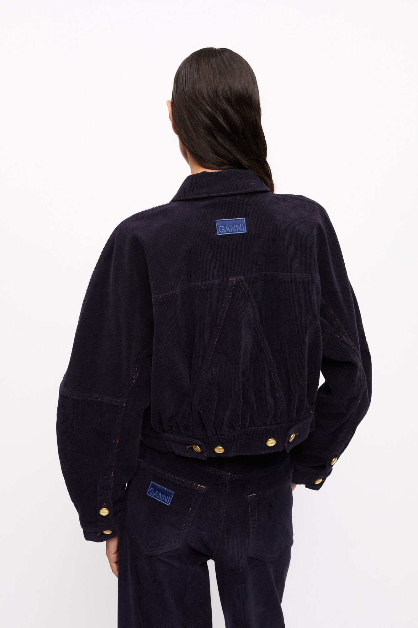 BLUE WASHED CORDUROY BOMBER JACKET - 3