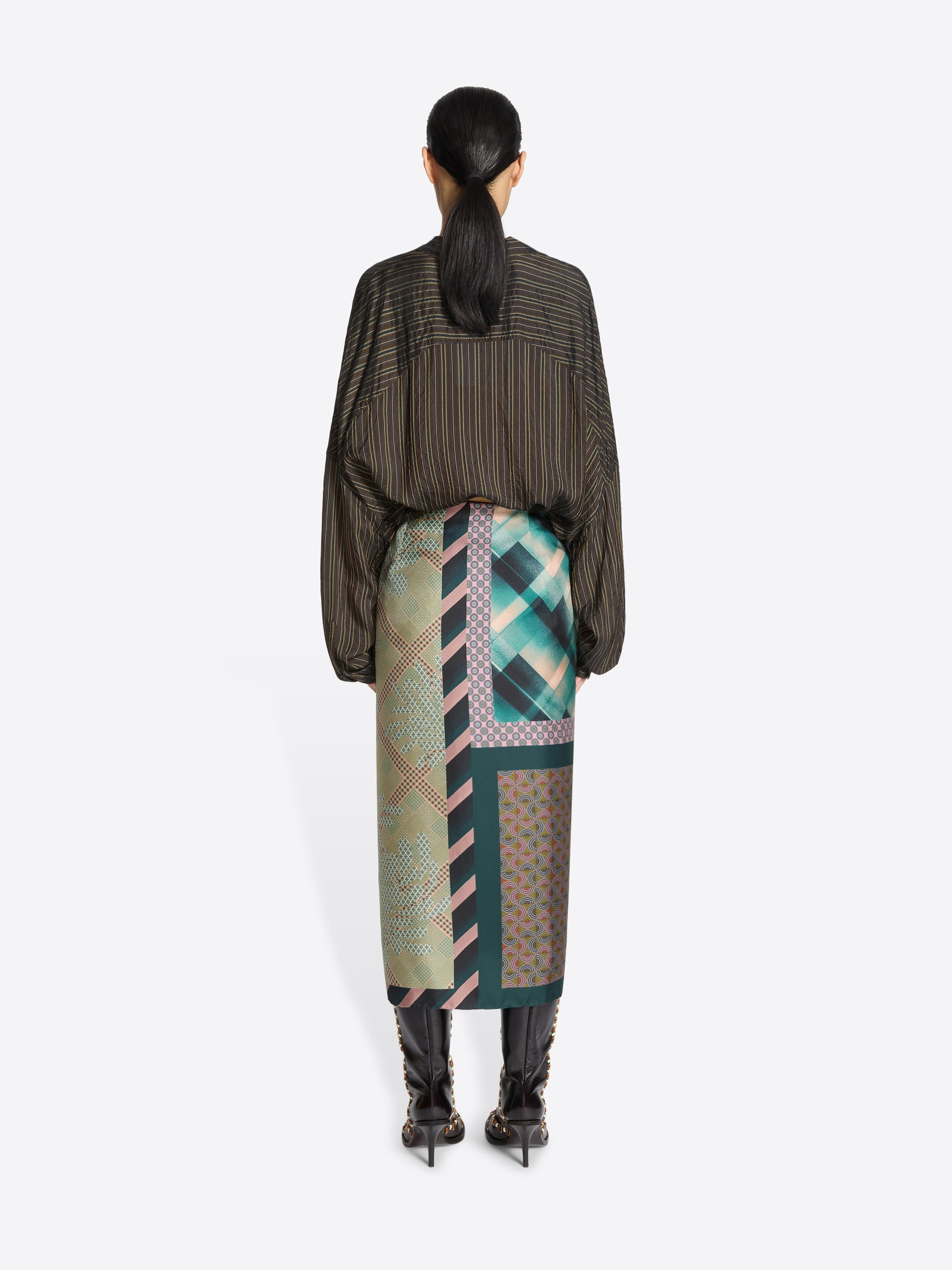 LONG WRAP SCARF-SKIRT - 4