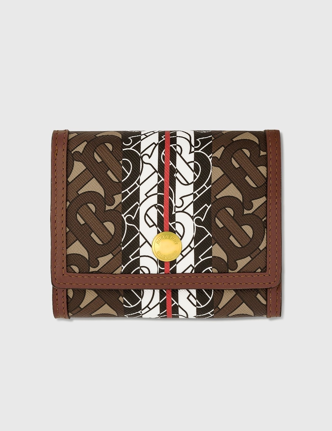 SMALL MONOGRAM STRIPE E-CANVAS FOLDING WALLET - 1