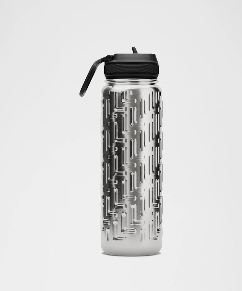 lululemon Back to Life Sport Bottle 24oz Straw Lid *Monogram Shadow outlook