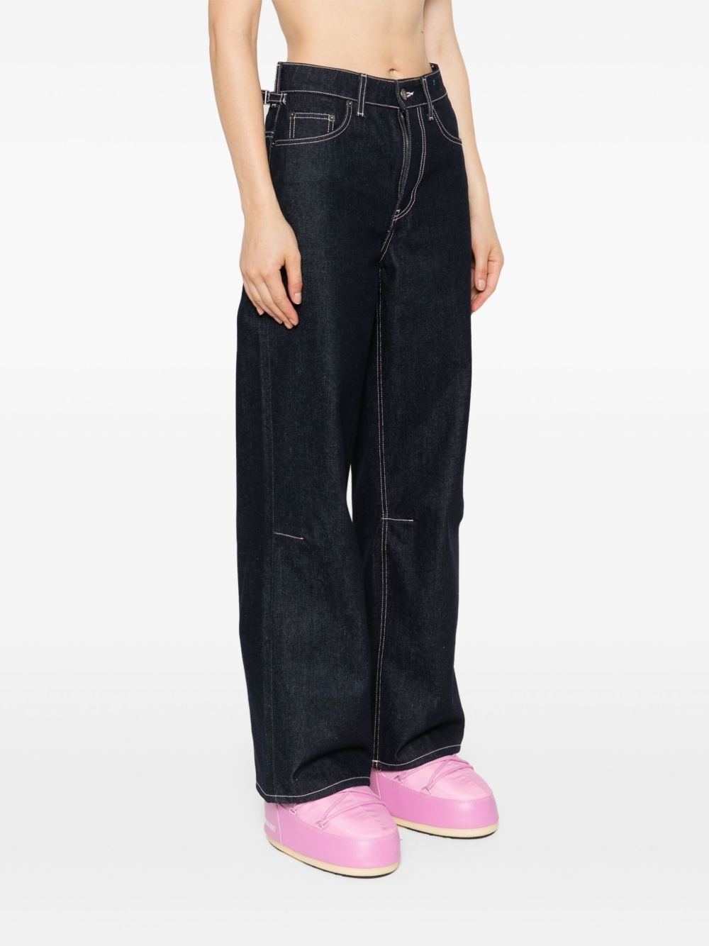 high-rise straight-leg jeans - 3