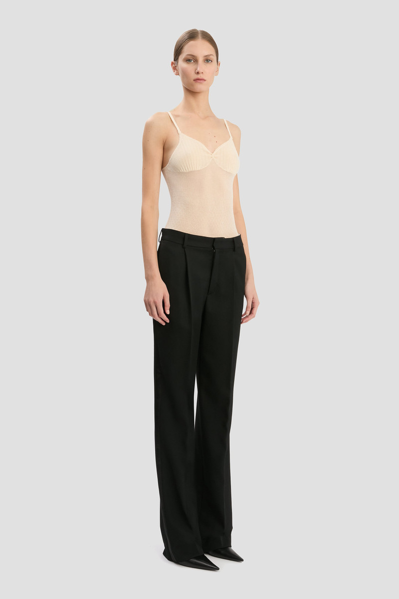 Tailored Straight Leg Trouser In Black 3