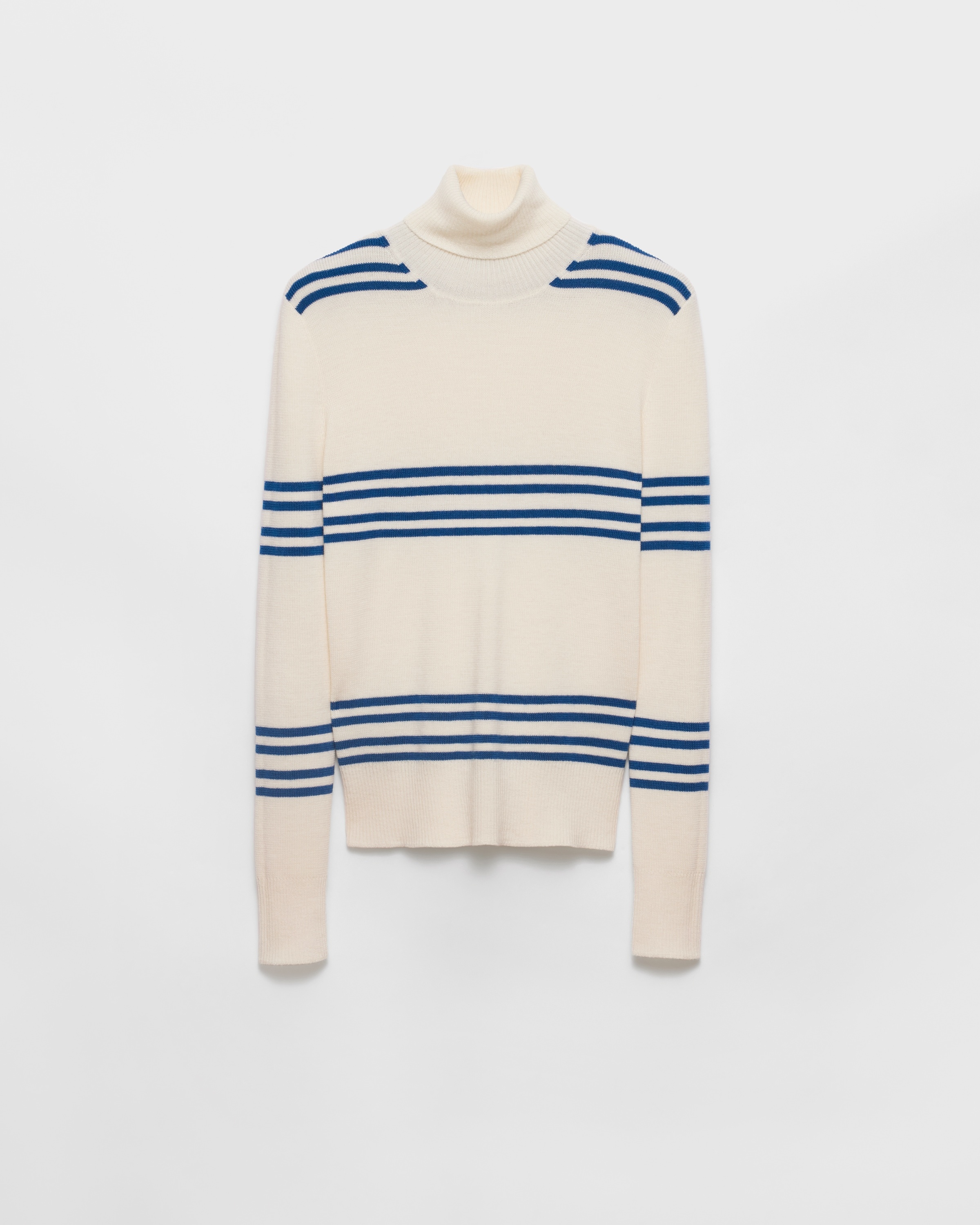 Striped wool turtleneck sweater - 1