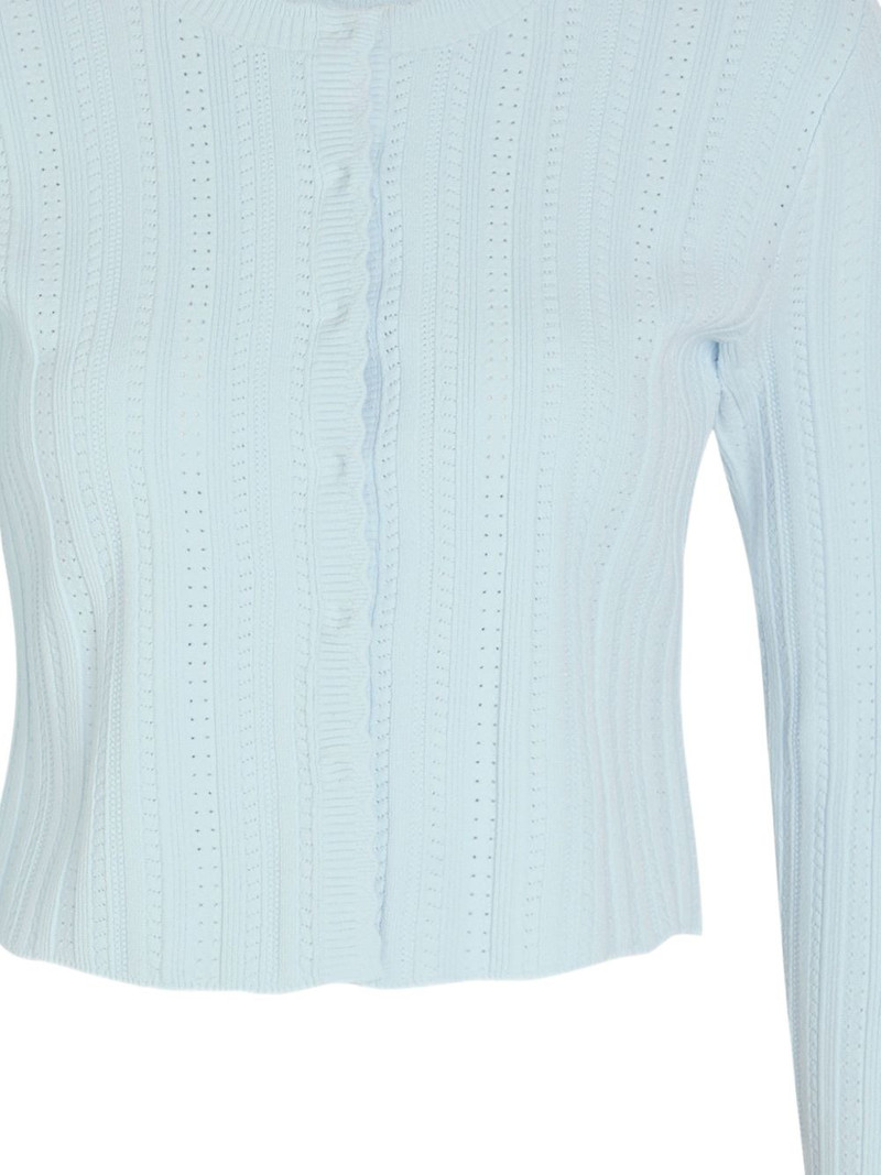 LoveShackFancy Zoriah ribbed cardigan outlook