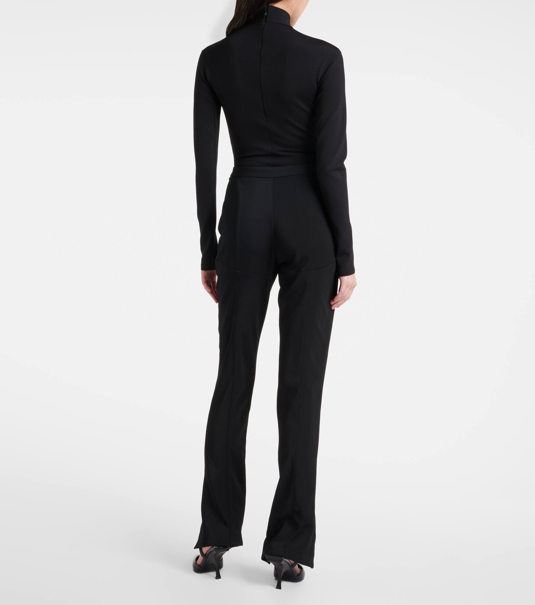 Pierced high-rise flared pants - 3