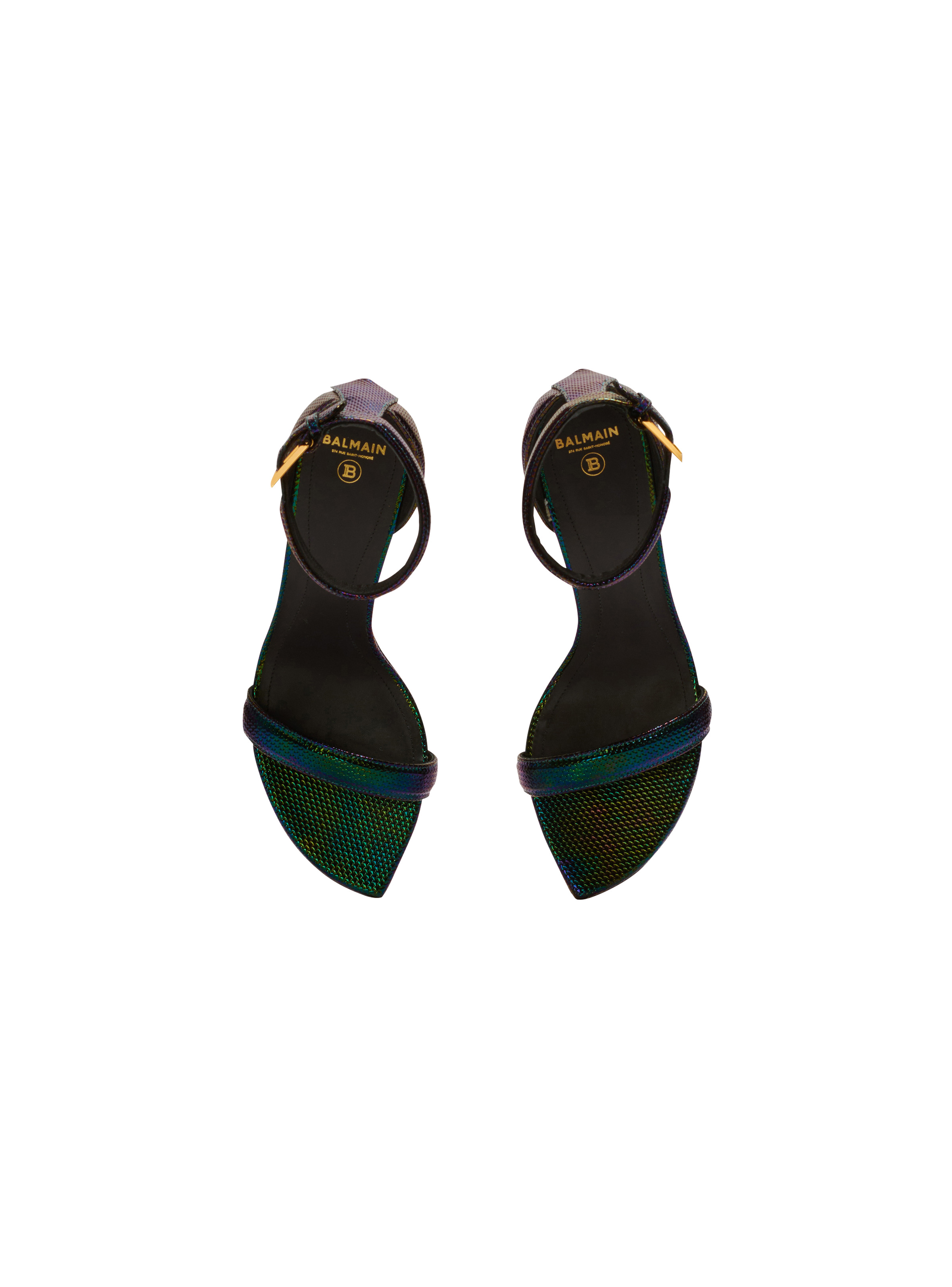 Moneta iridescent leather sandals - 3