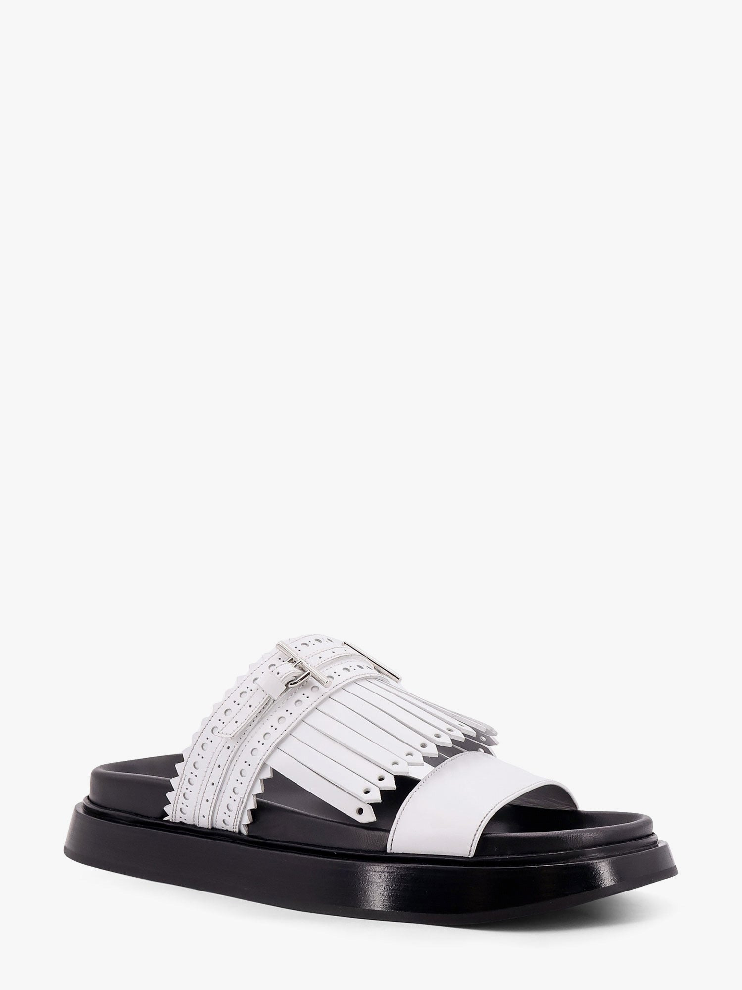 Alexander Mcqueen Leather Sandals With Leather Fringe - 2
