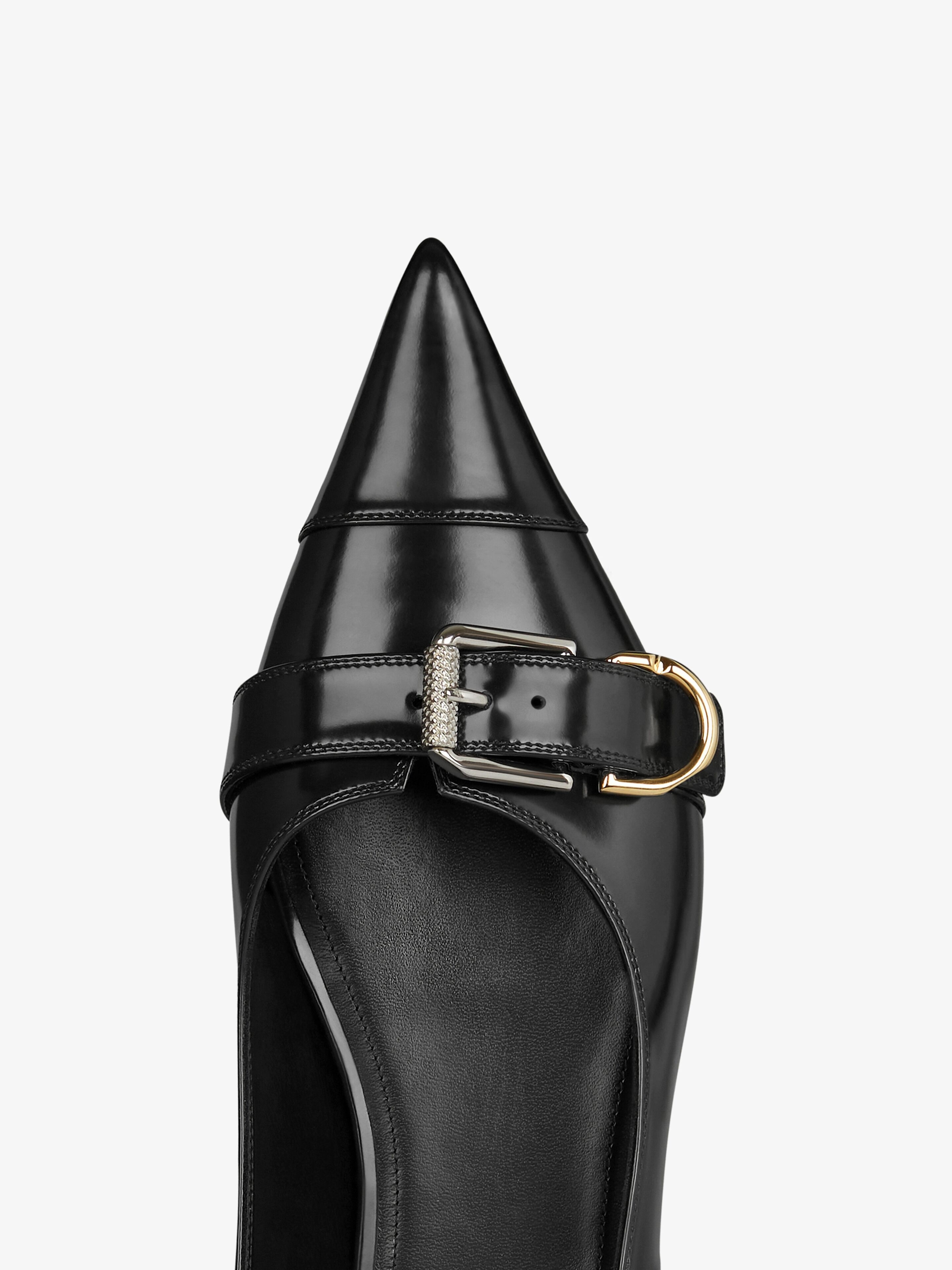 VOYOU FLAT SLINGBACKS IN LEATHER - 5