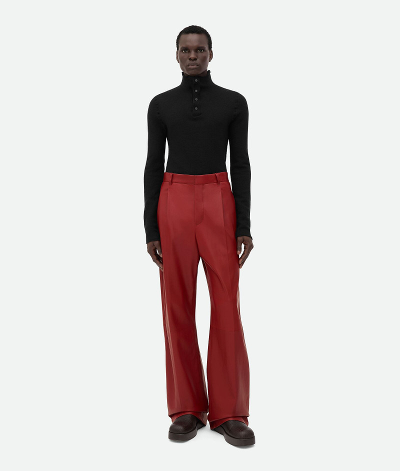 Leather Wide Leg Trousers 1