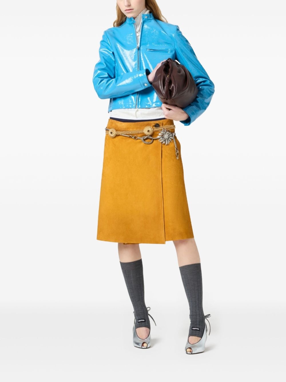 suede midi skirt - 2