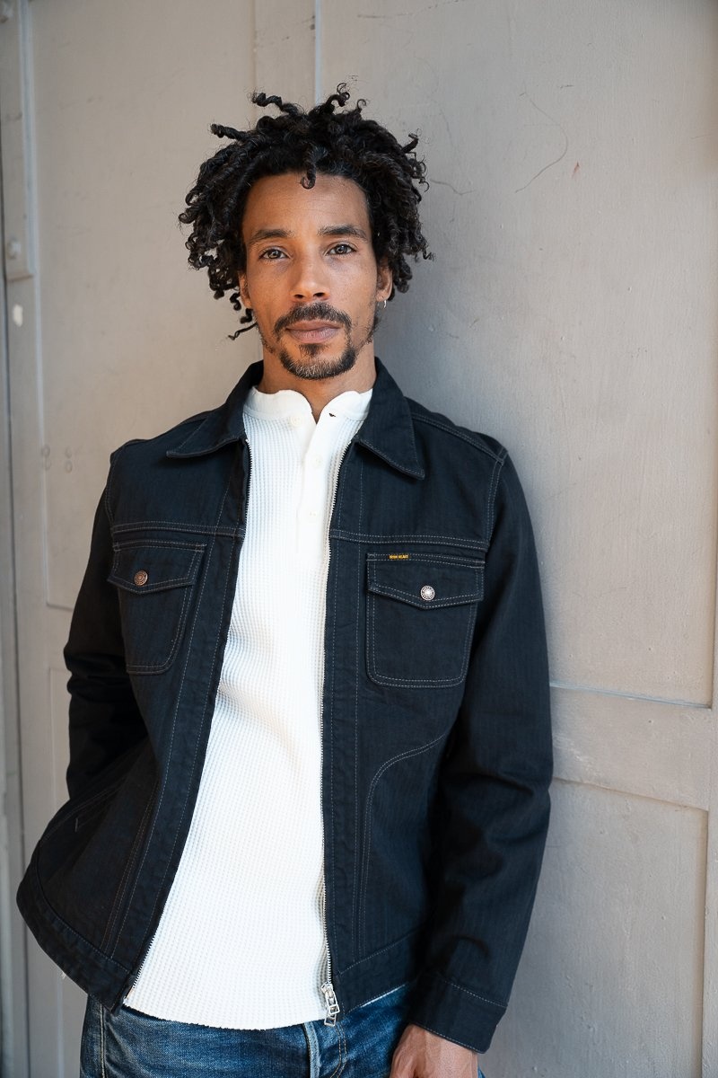 IHJ-124-BLK 10oz Herringbone Work Jacket - Black - 5