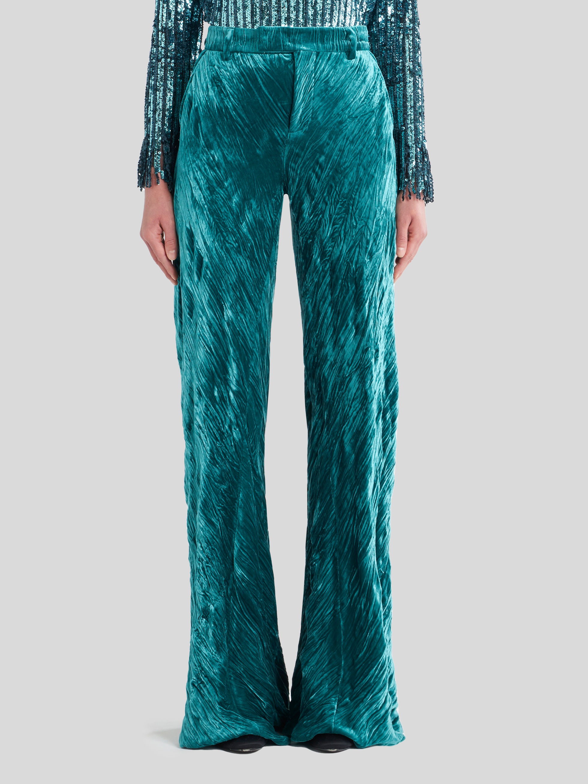 FROISSÉ VELVET TROUSERS - 2