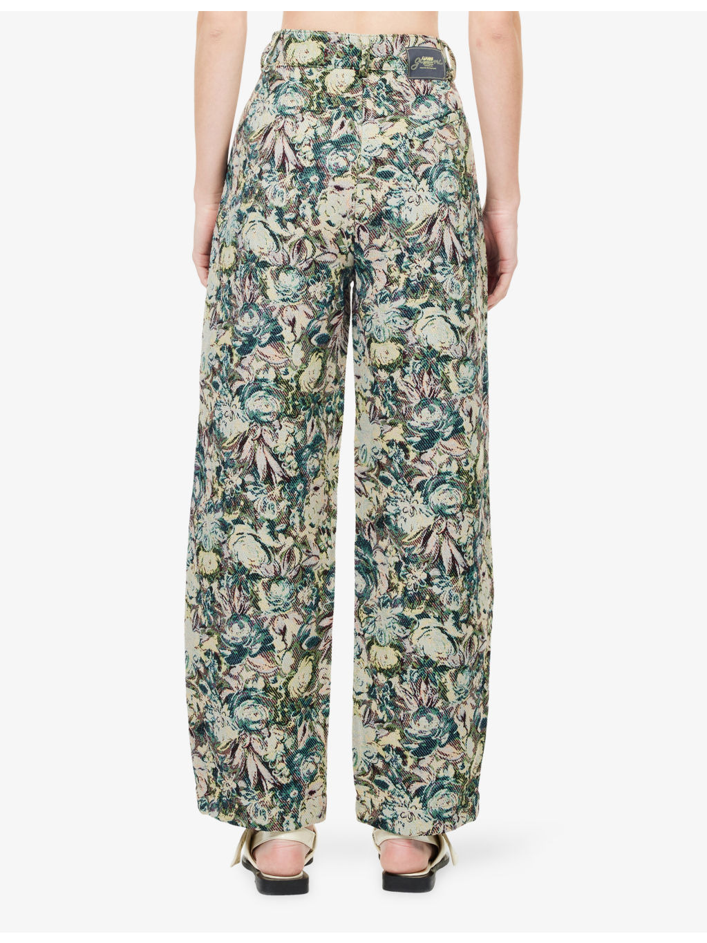 Tapestry Jacquard Wide-Leg Woven Trousers - 4