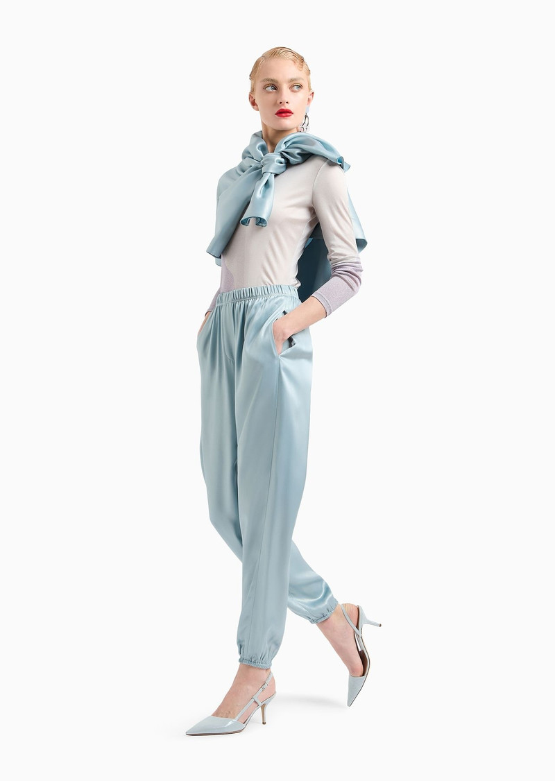 GIORGIO ARMANI Printed silk interlock crew-neck jumper outlook