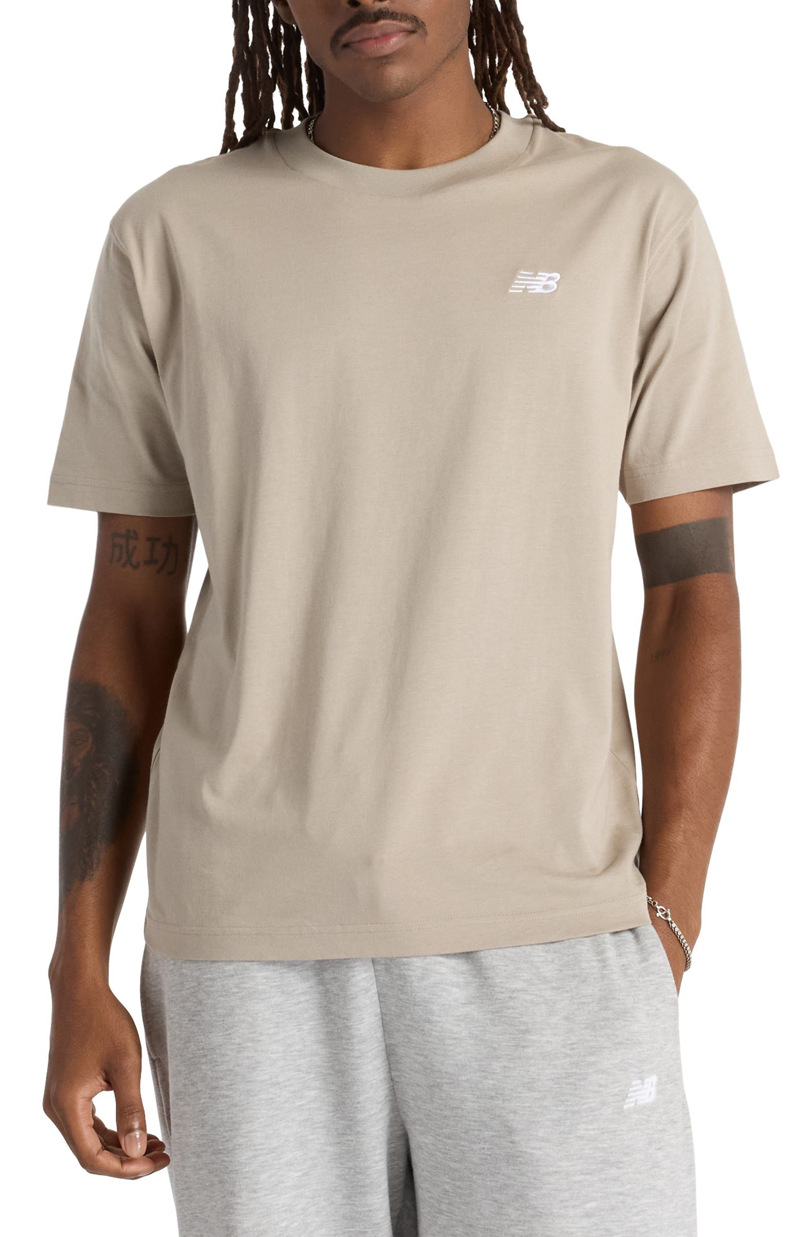 New Balance Sport Essentials Relaxed Fit Cotton T-Shirt in Arid Stone at Nordstrom - 1