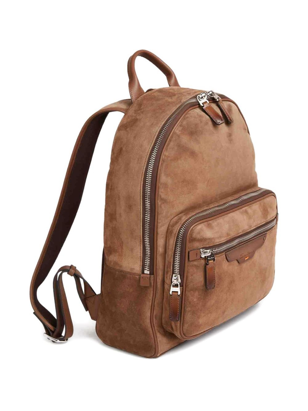 suede zip-fastening backpack - 3