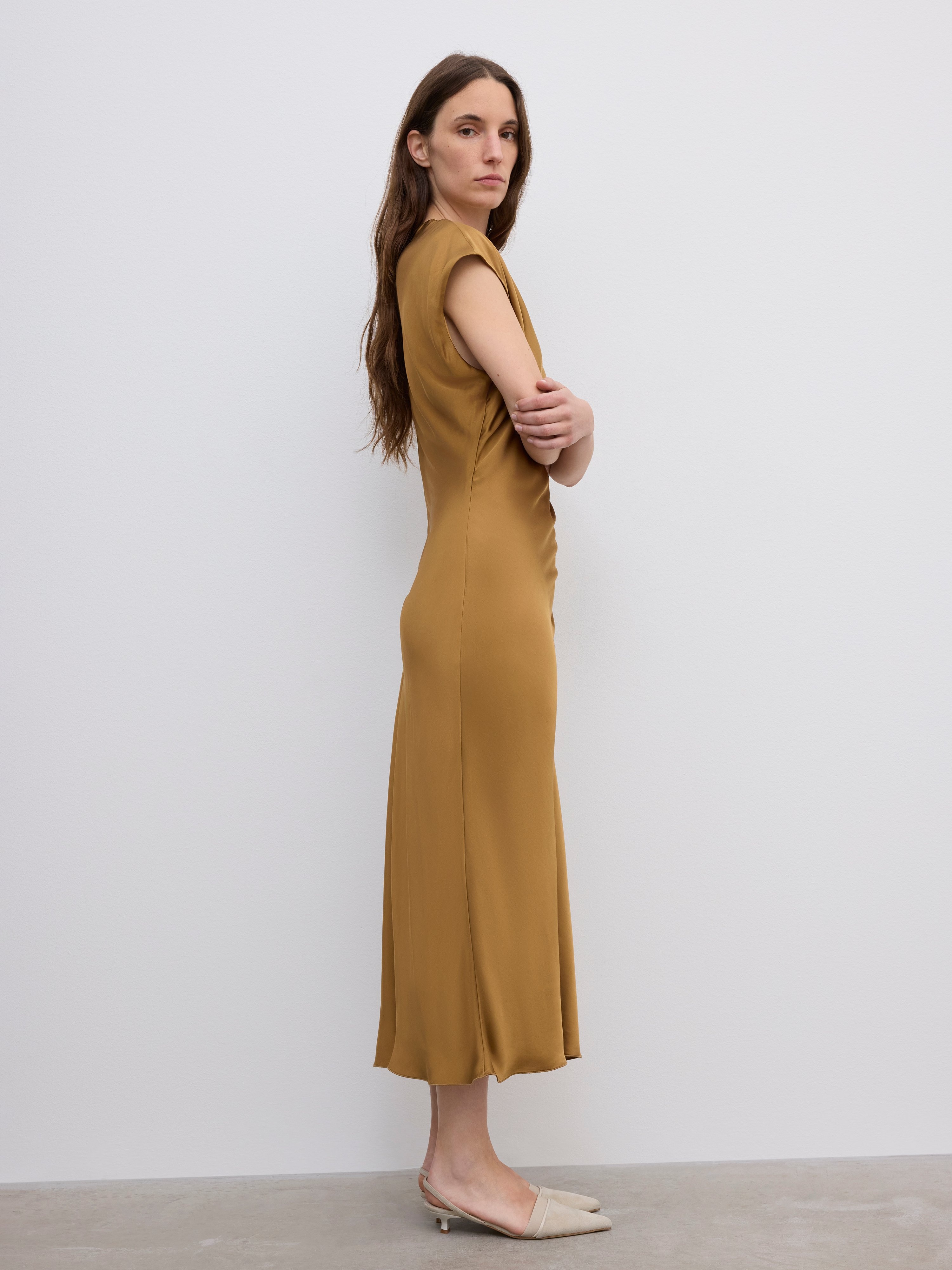 Fluid V-neck Dress - 5