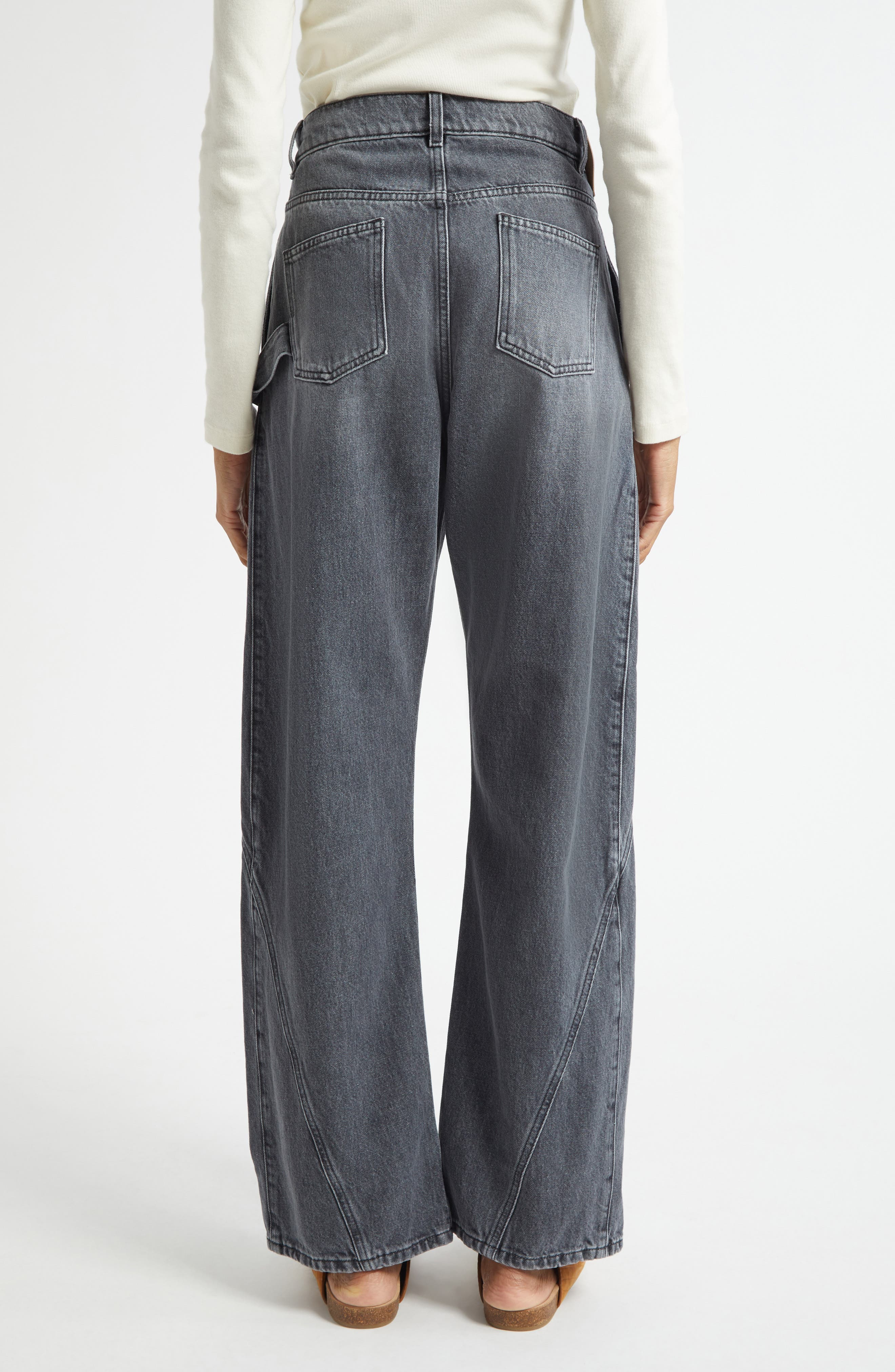 JW Anderson Twisted Workwear Jeans in Grey at Nordstrom - 3
