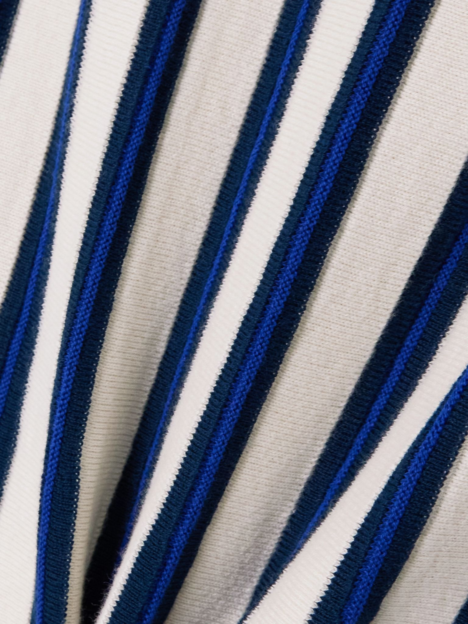 Manglar striped knitted organic cotton midi skirt Blue - 5