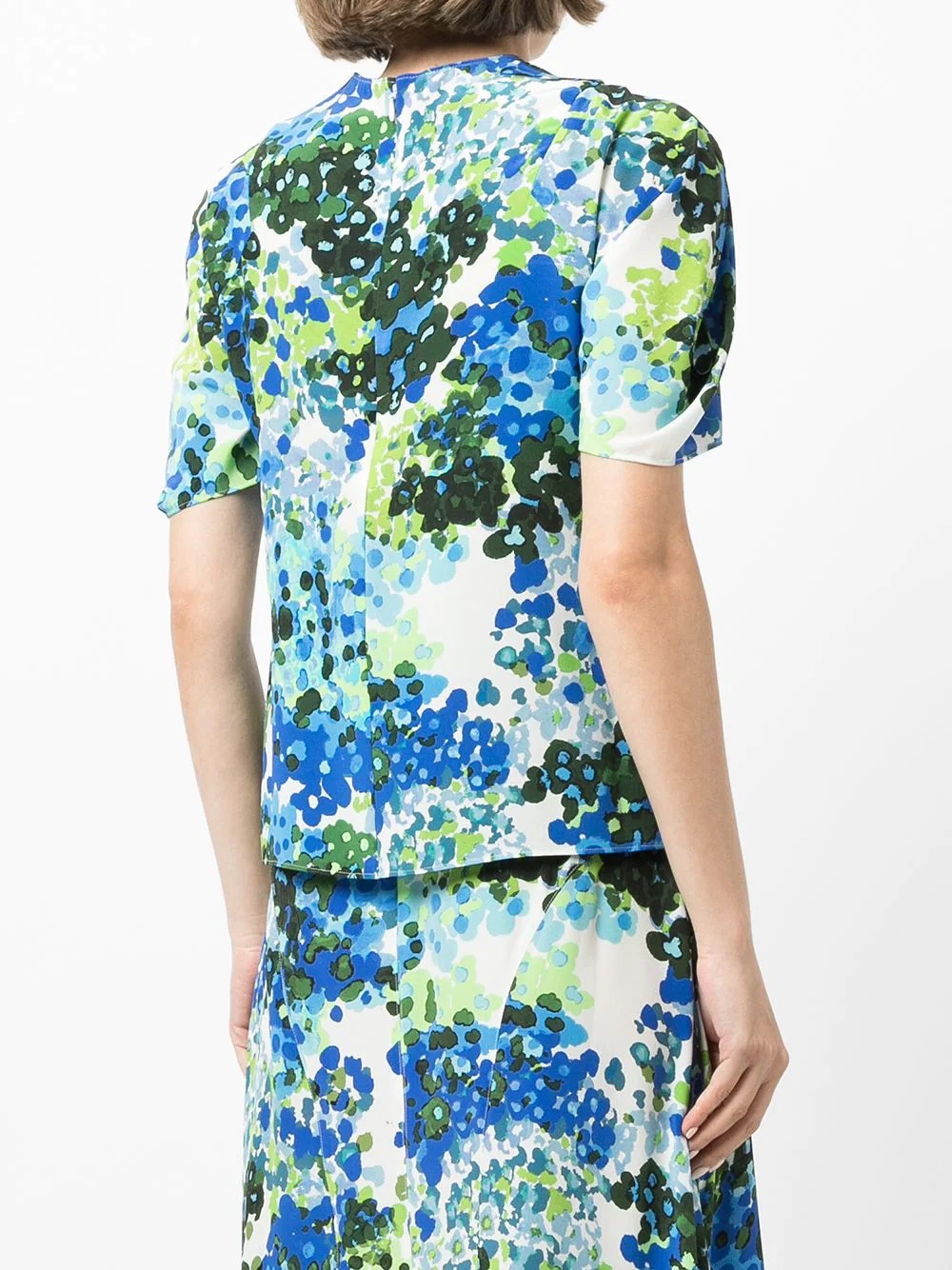 Nyla floral-print silk top - 4