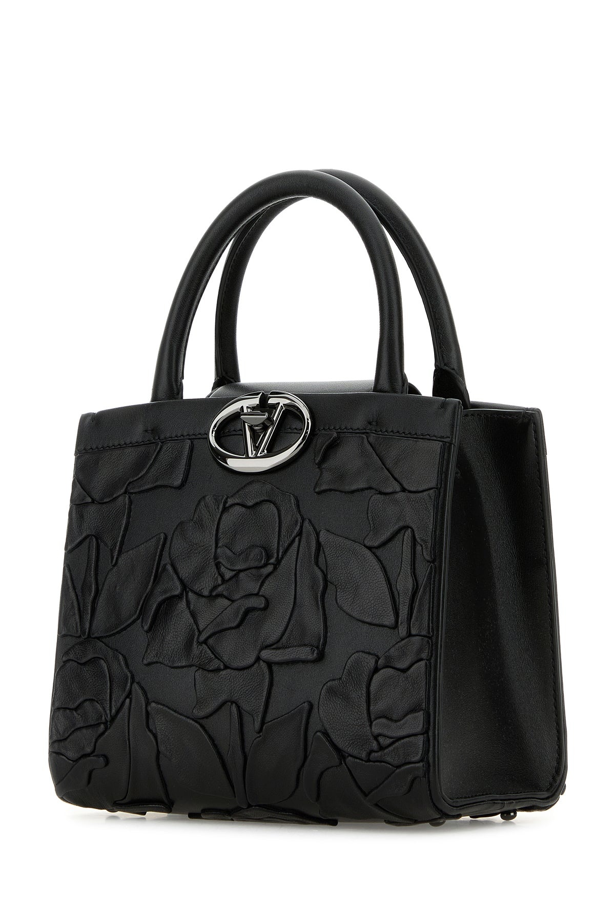 Black leather VLogo handbag - 2