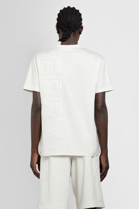 Burberry men's parchment logo embossed cotton oversized t - 3