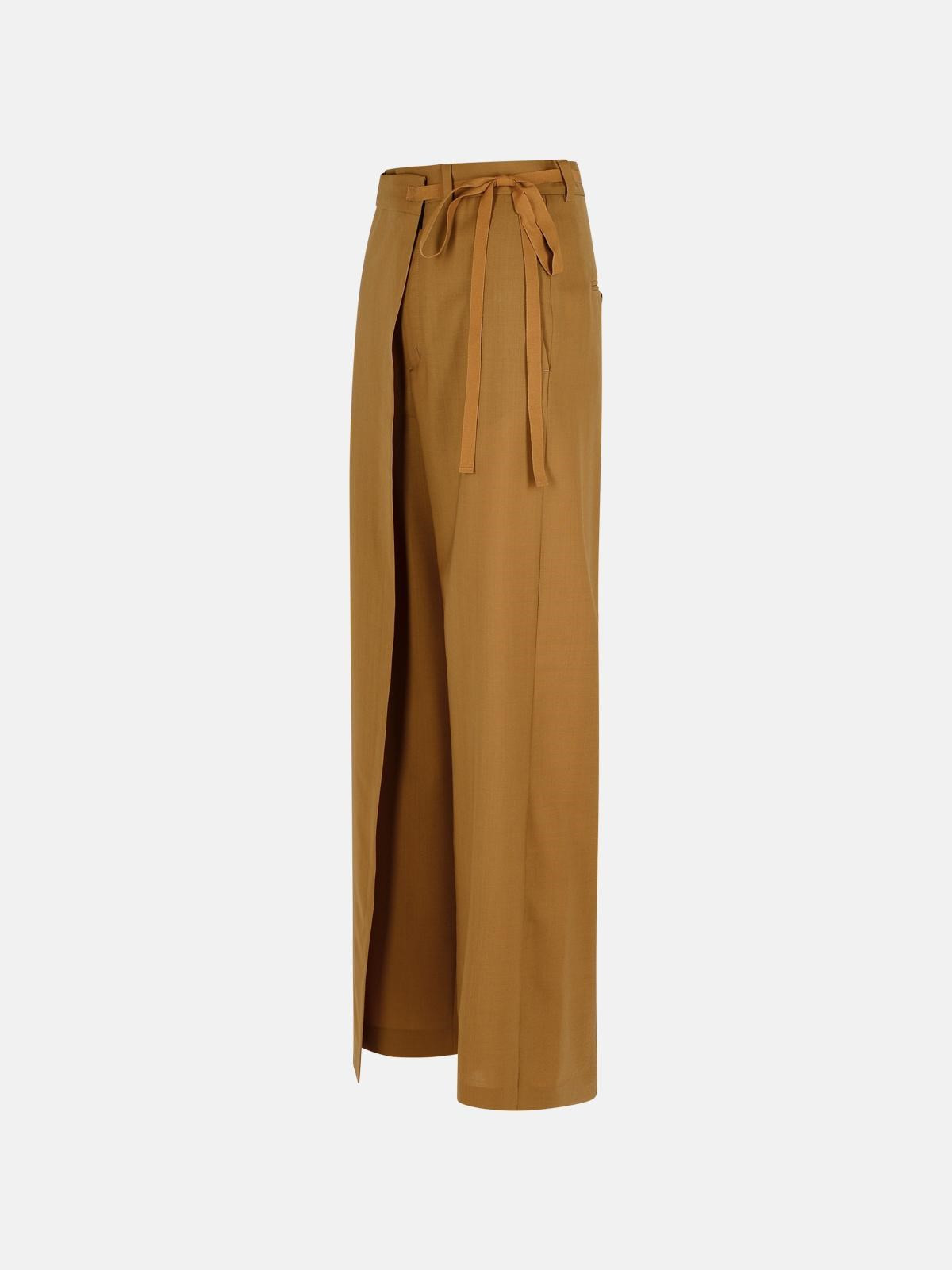 BEIGE WOOL TROUSERS - 2