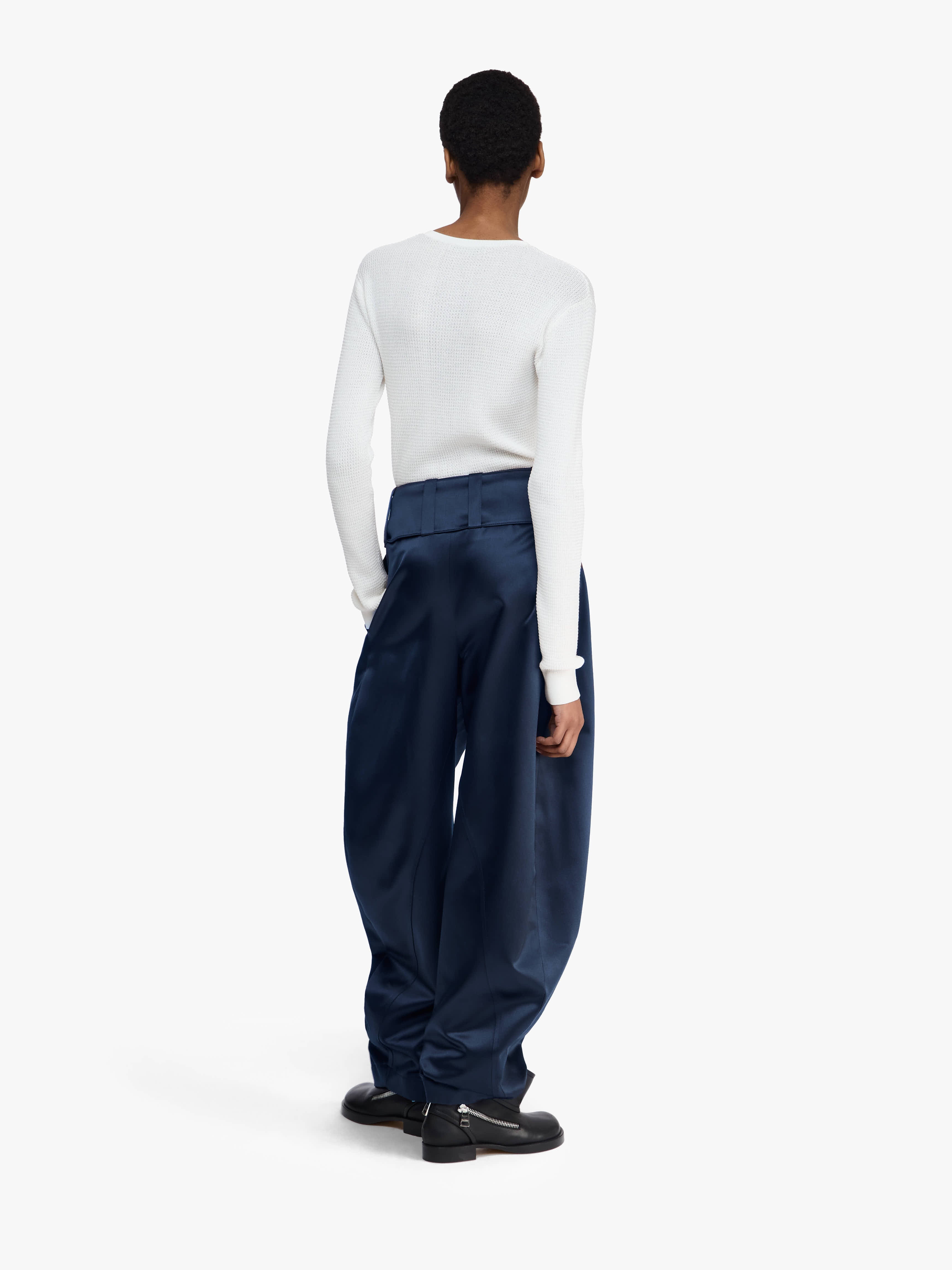 PLEATED D-RING TROUSERS - 3