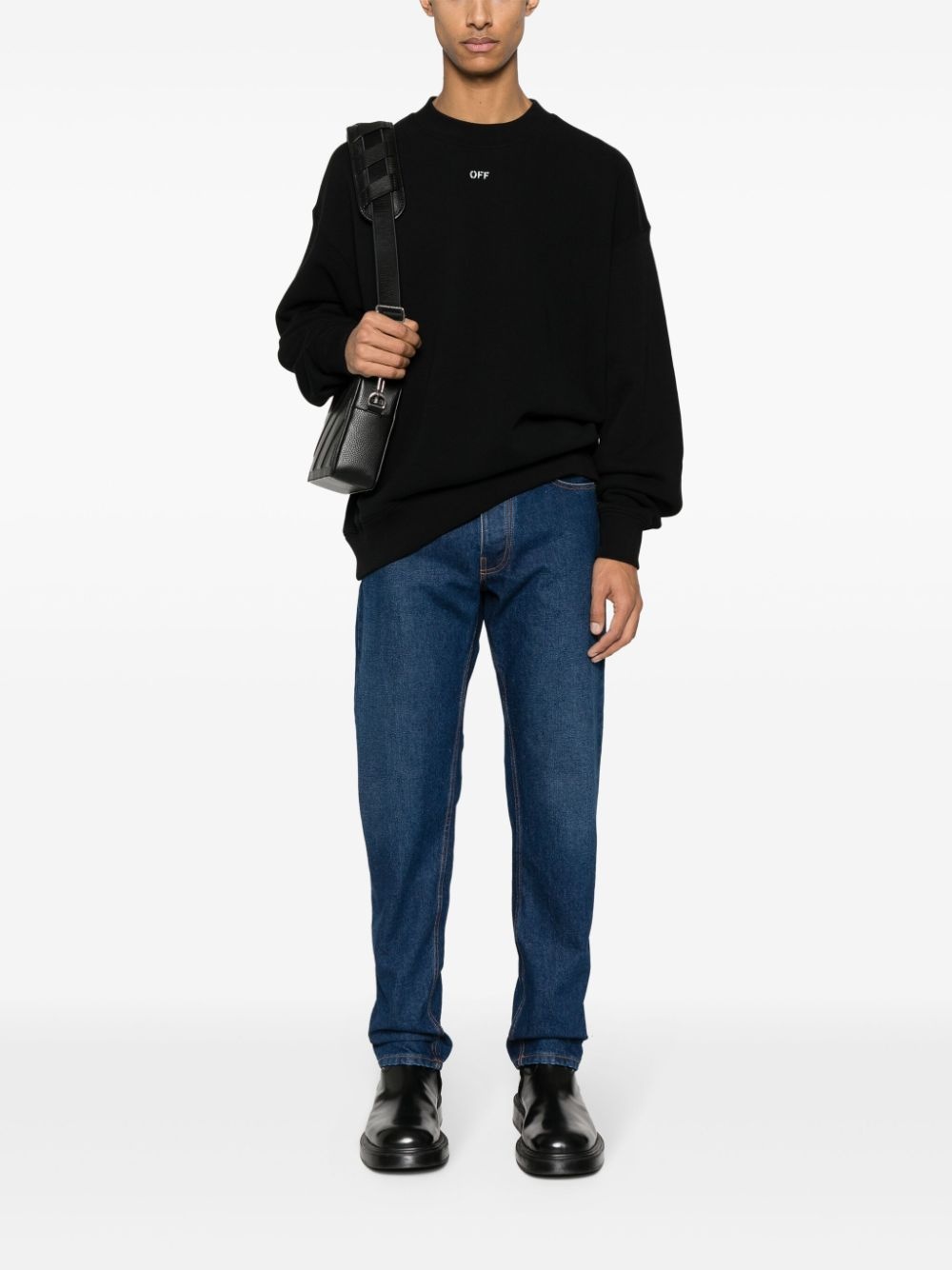logo-print cotton sweatshirt - 2