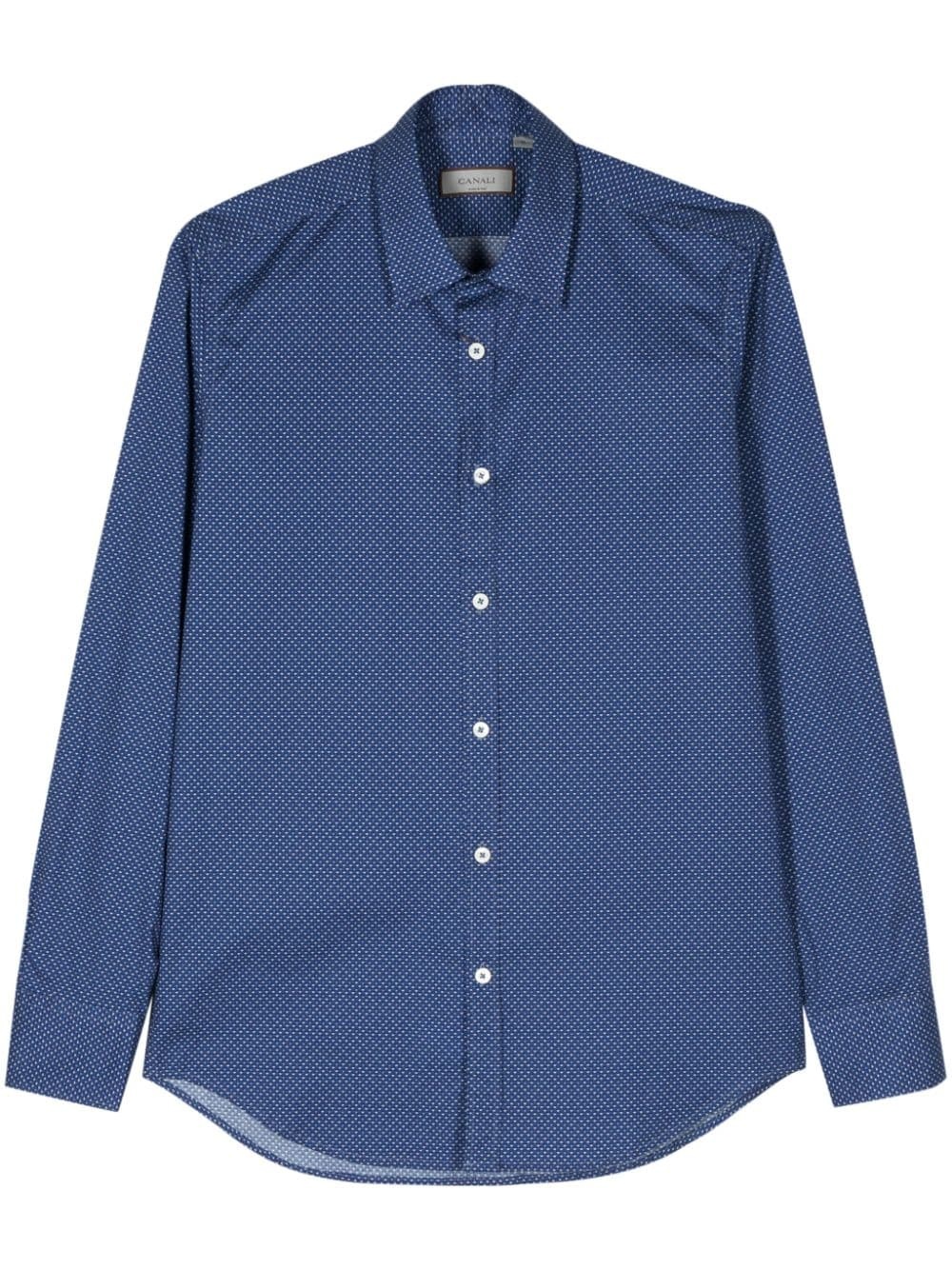 micro-dot print shirt - 1