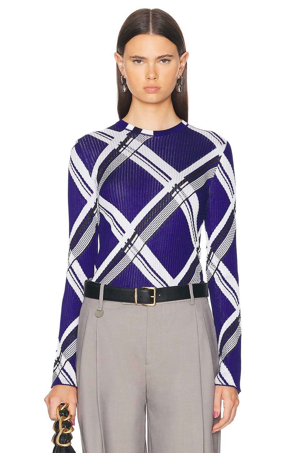 Rib Crew Neck Top - 1