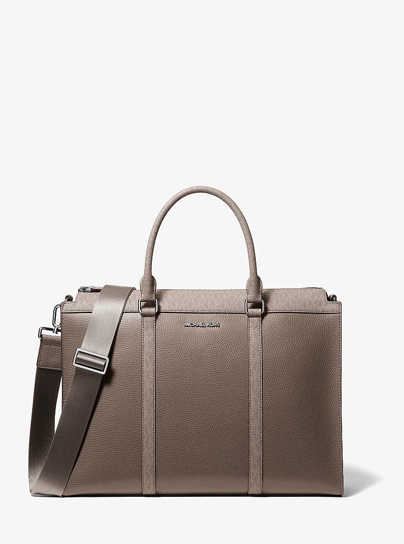 Cooper Pebbled Leather and Signature Logo Briefcase - 1
