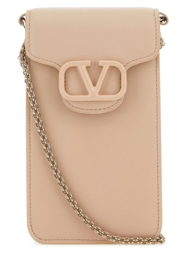 Valentino Garavani Woman Skin Pink Leather Locã² Phone Case - 1