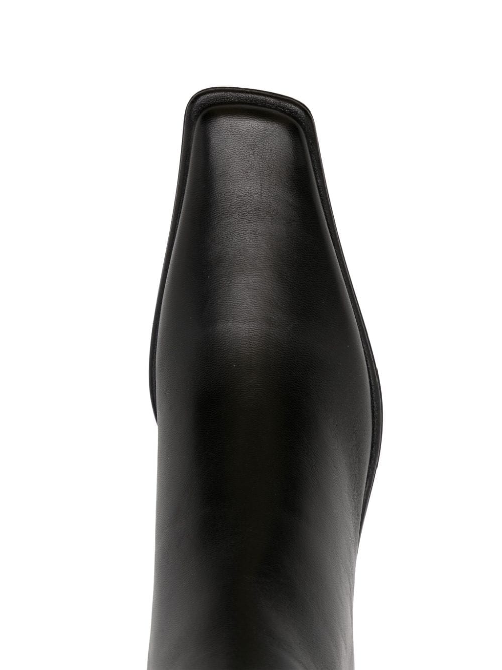 25mm square-toe leather boots - 4
