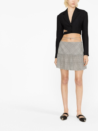 Alessandra Rich check-pattern mini skirt outlook