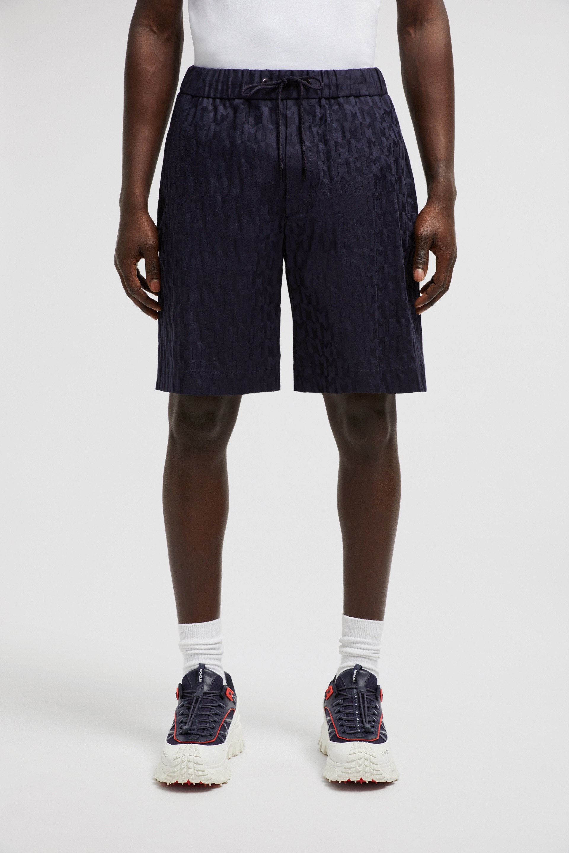 Monogram Jacquard Cotton Shorts - 3