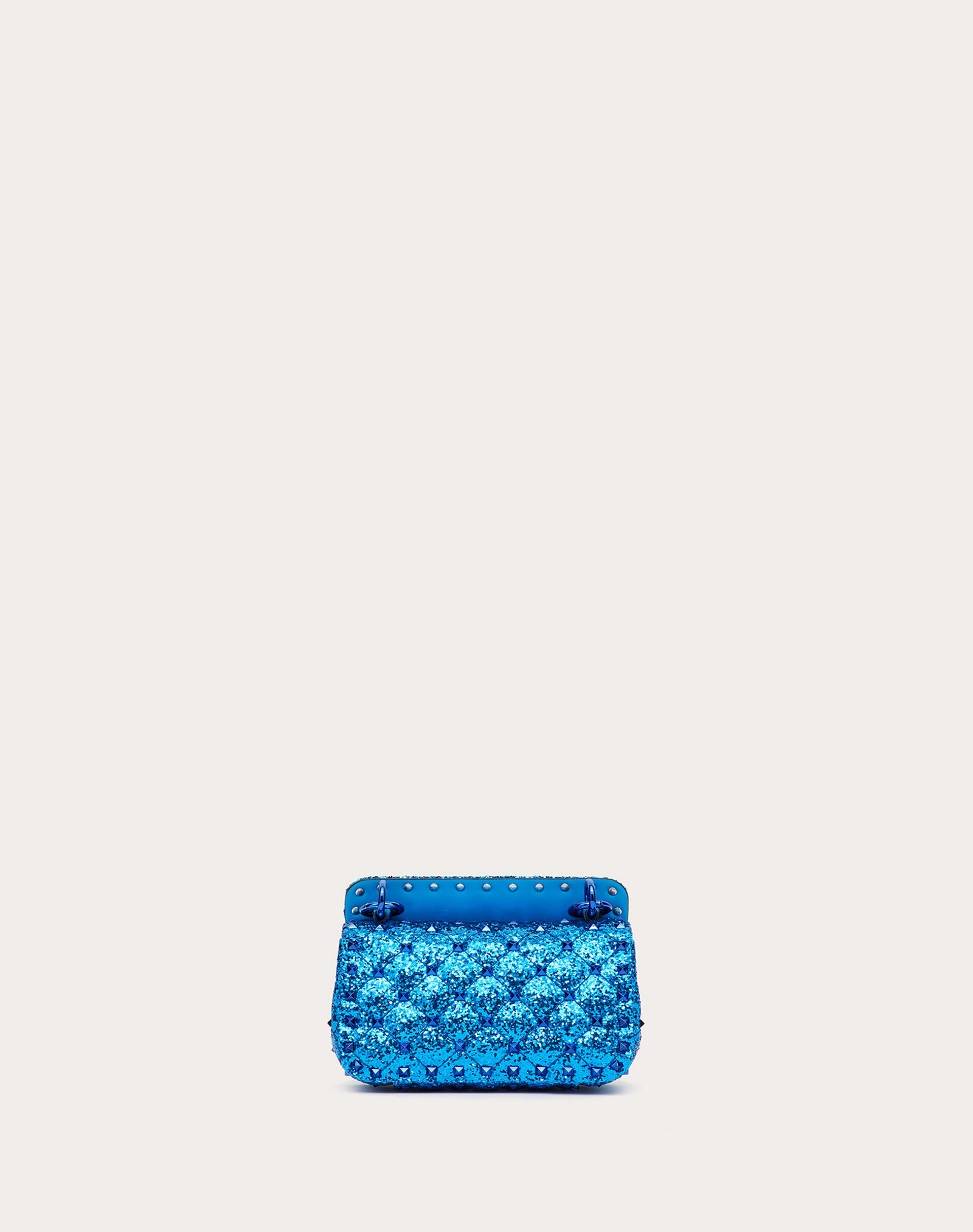 Mini Rockstud Spike Glitter Fabric Bag - 3