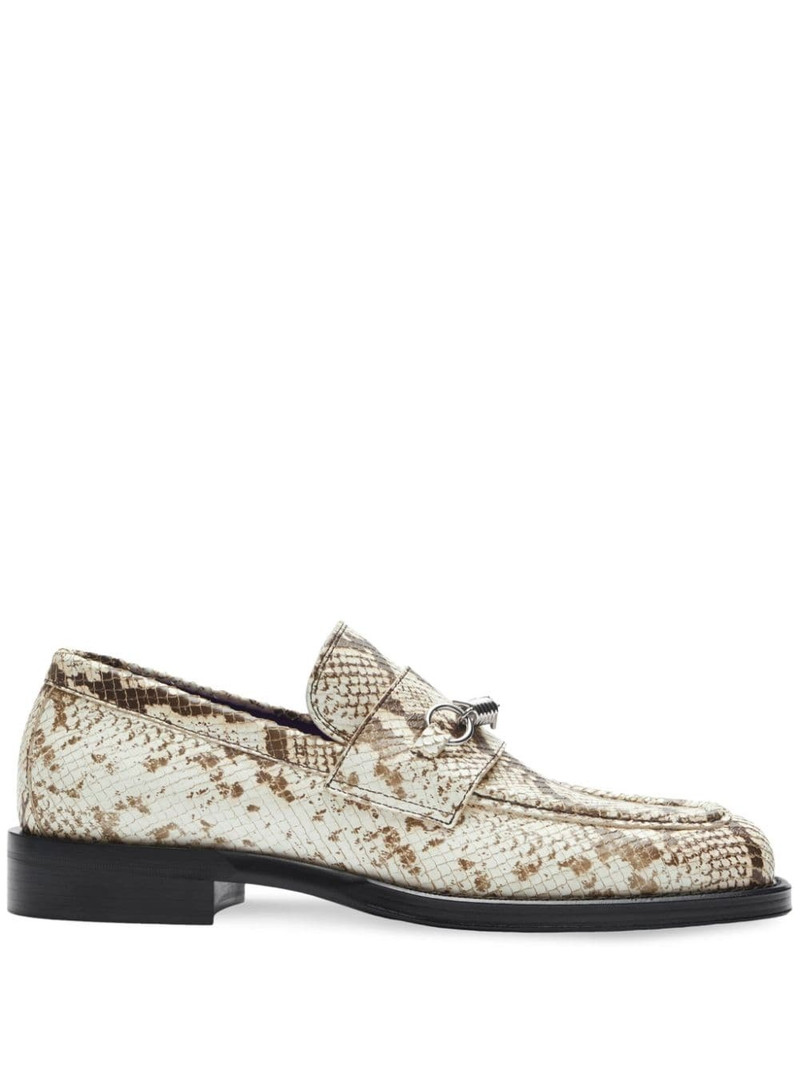Barbed python-print loafers 1