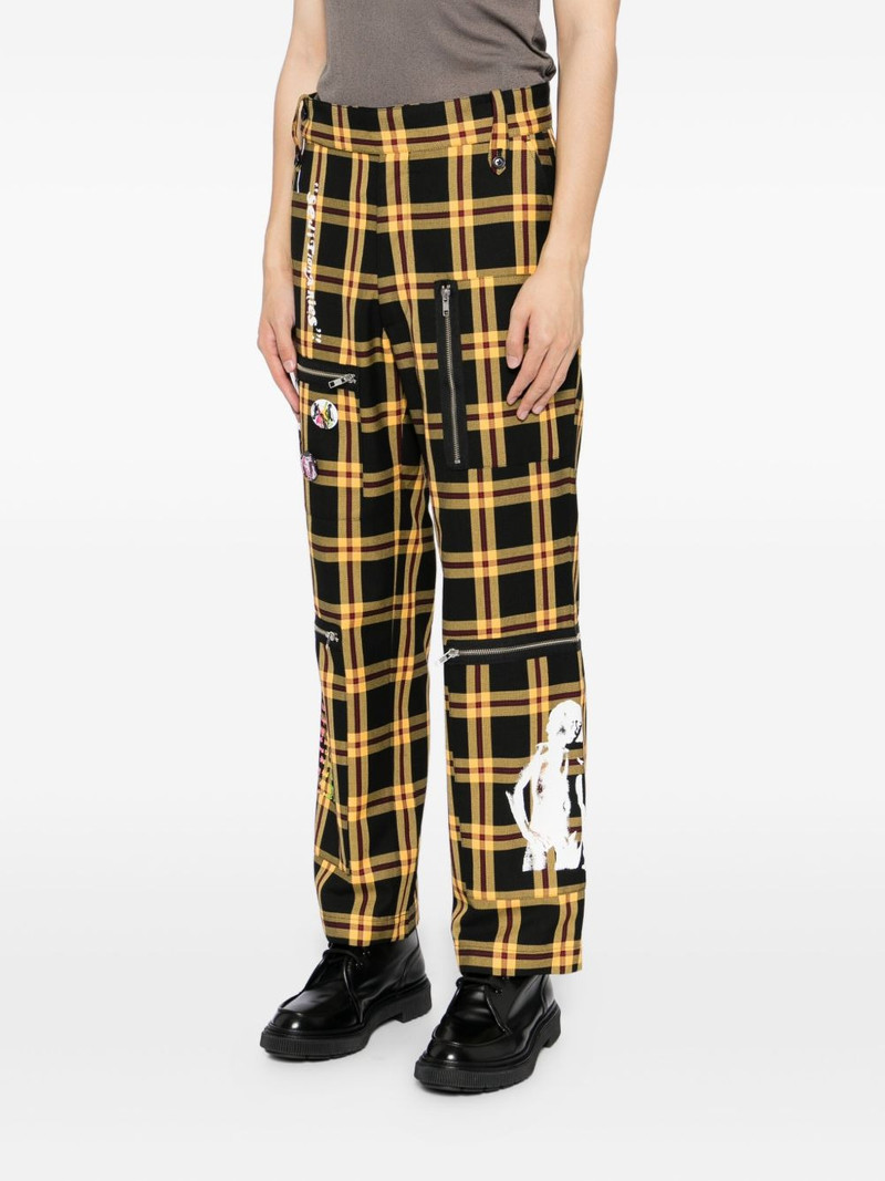 tartan-check straight-leg trousers 3