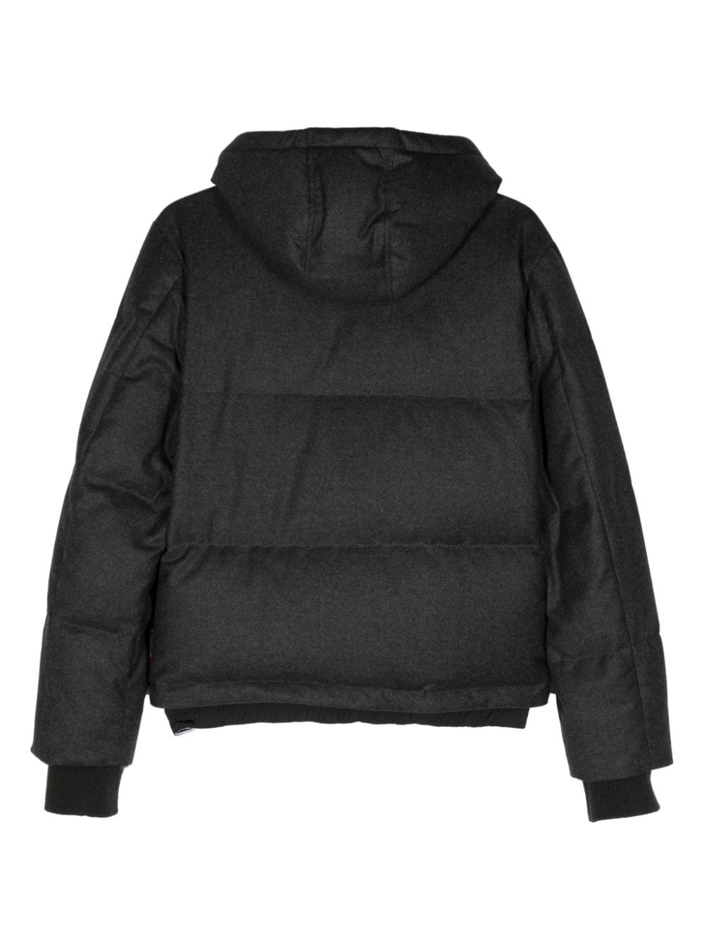 hooded flannel down jacket - 2