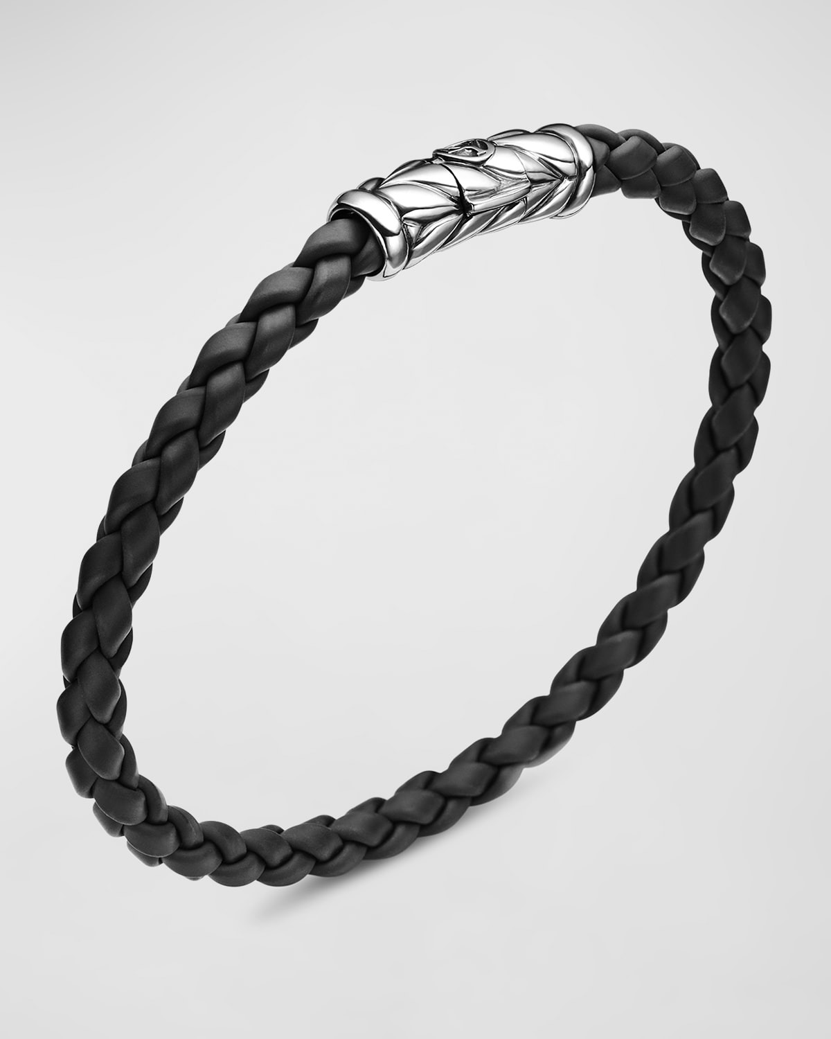 Men's Chevron Woven Rubber Bracelet, 6mm - 3