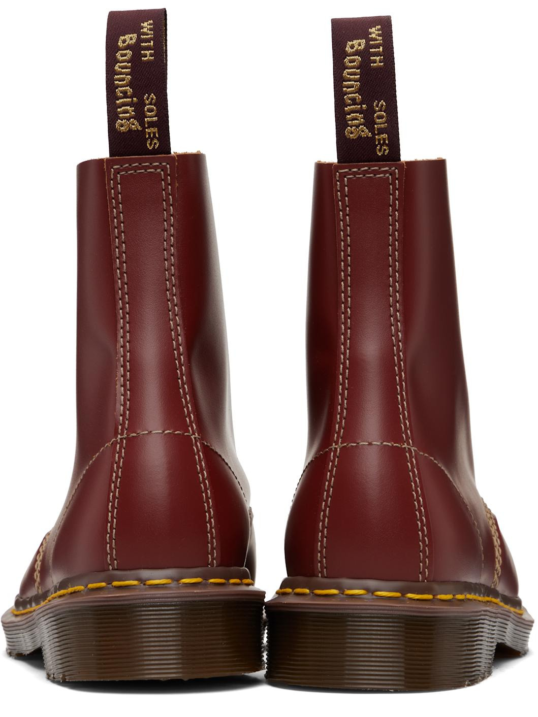 Burgundy 1460 Vintage 'Made In England' Boots - 2